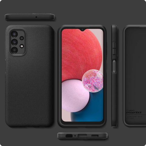 Sand Blast Back Cover Case For Galaxy A13 (TPU | Matte Black)