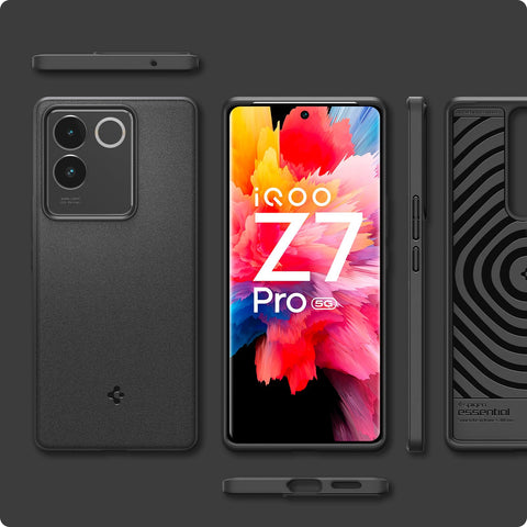 Essential® Sand Blast Back Cover Case For iQOO Z7 Pro 5G / Vivo T2 Pro 5G