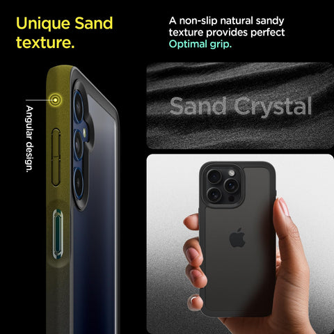Sand Crystal Back Cover Case For Galaxy F54 5G/M54 5G (TPU + Poly Carbonate | Matte Black)