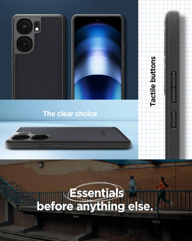 Sand Crystal Back Cover Case For iQOO Neo9 Pro (TPU + Poly Carbonate | Matte Black)