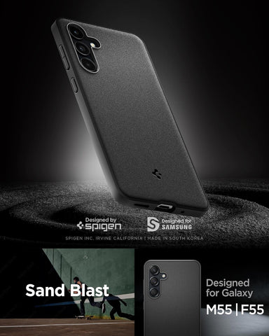 Galaxy M55/F55 5G Sand Blast Back Cover Case (TPU | Matte Black)
