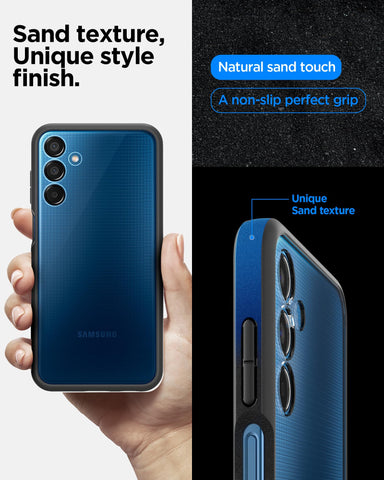 Sand Crystal Back Cover Case Galaxy M15 5G | F15 5G (TPU + Poly Carbonate | Matte Black)