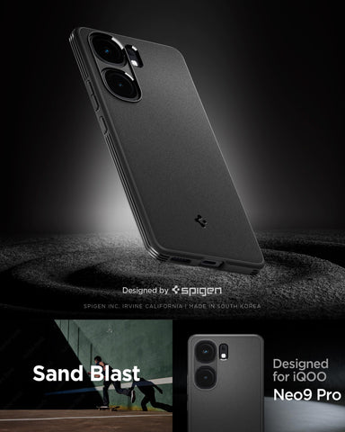 Sand Blast Back Cover Case For iQOO Neo9 Pro (TPU | Matte Black)