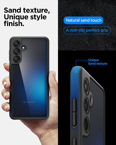 Sand Crystal Back Cover Case Galaxy M55 5G | F55 5G (TPU + Poly Carbonate | Matte Black)