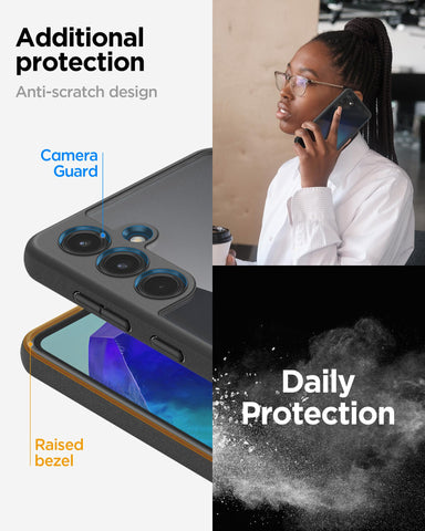 Sand Crystal Back Cover Case Galaxy M55 5G | F55 5G (TPU + Poly Carbonate | Matte Black)