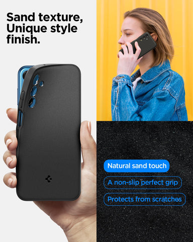 Essential Pack Back Cover with Screen Guard for Galaxy M35 (1 Sand Blast + 2 Screen Protector)