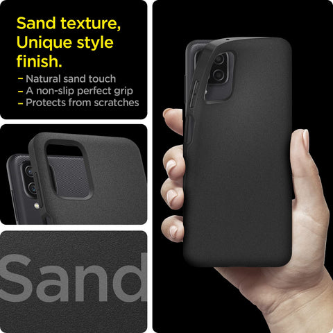 Sand Blast Back Cover Case Galaxy M12 | F12 | A12 (TPU | Matte Black)