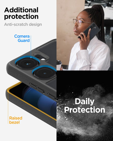 Sand Crystal Back Cover Case For iQOO Neo9 Pro (TPU + Poly Carbonate | Matte Black)