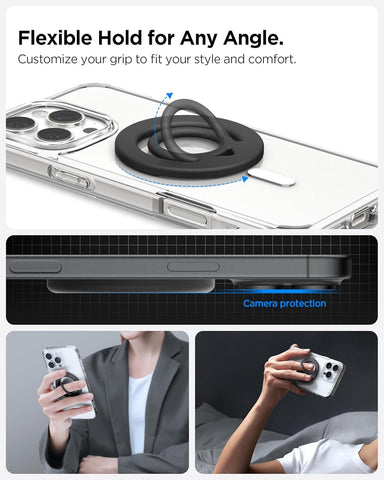 MagSafe Dual Magnetic Ring Holder with Finger Loop Grip