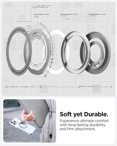 MagSafe Dual Magnetic Ring Holder with Finger Loop Grip