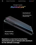 AGL07929 - iPhone 17 Pro / 17 GLAS.tR EZ Fit Privacy showing the aluminacore. Experience a new level of protection. Aluminacore glass is infused with aluminum for the ultimate coverage