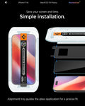 AGL09862 - iPhone 17 Air GLAS.tR EZ Fit Privacy showing the simple installation. Save your screen and time.
