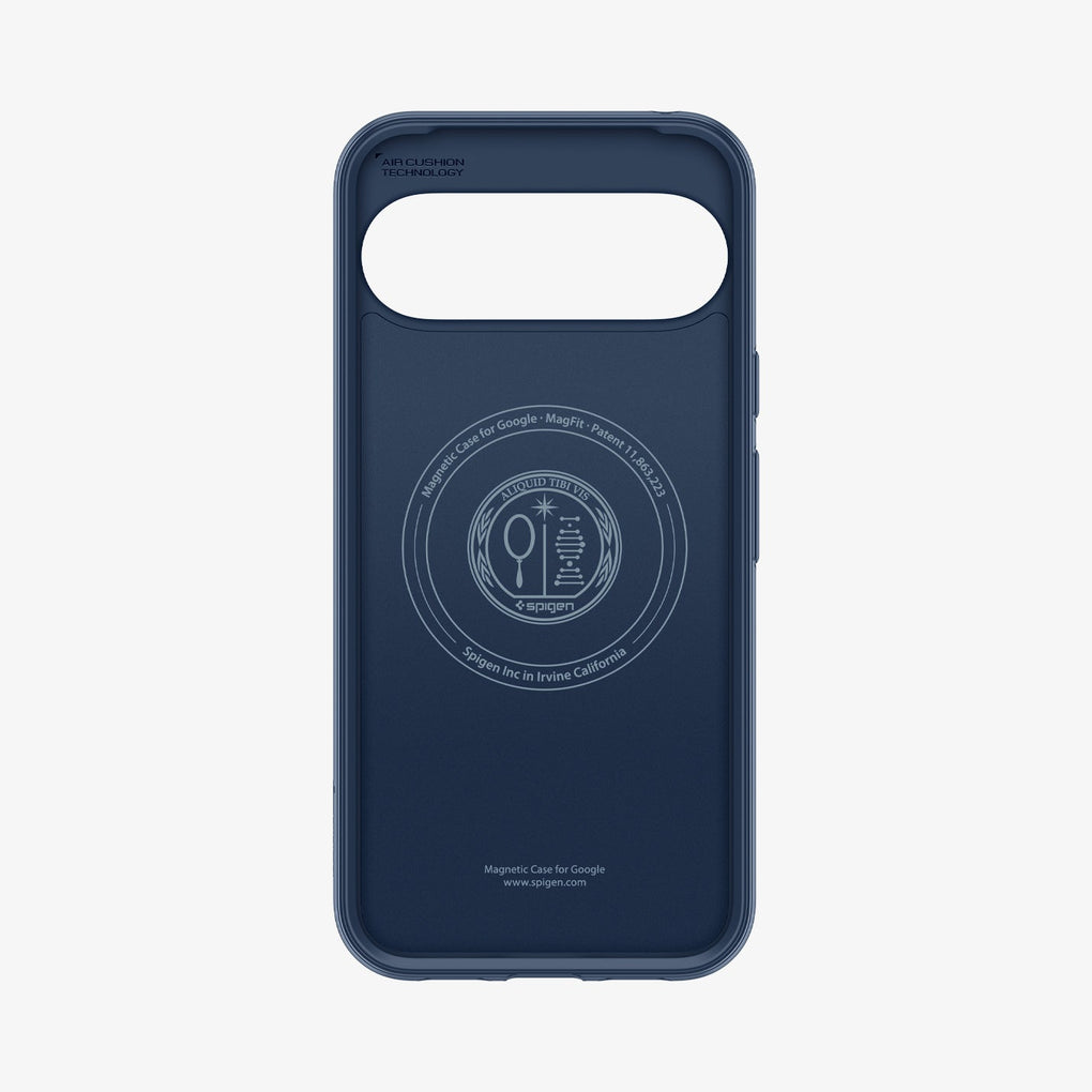 ACS09710 - Pixel 10 Pixel 10 Pro in midnight blue showing the inside of case