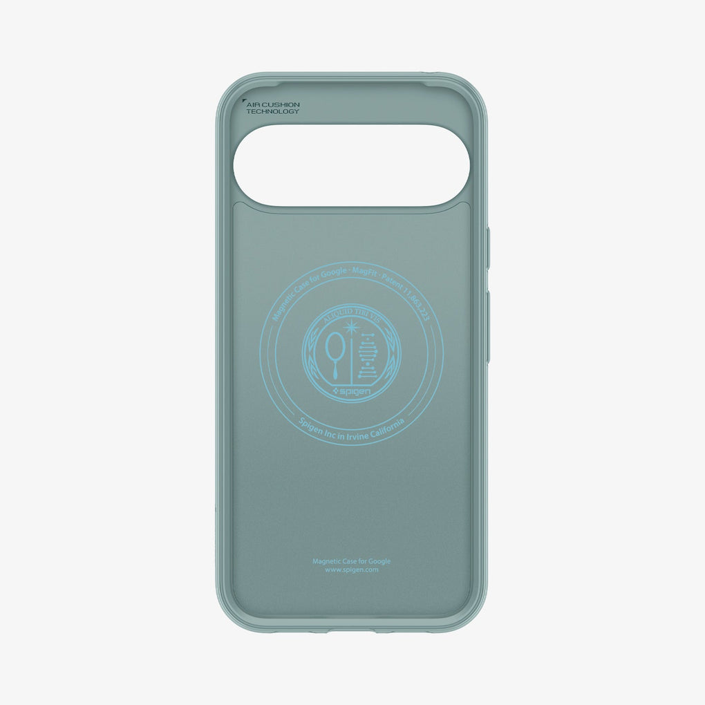 ACS09709 - Pixel 10 Pixel 10 Pro in sage green showing the inside of case