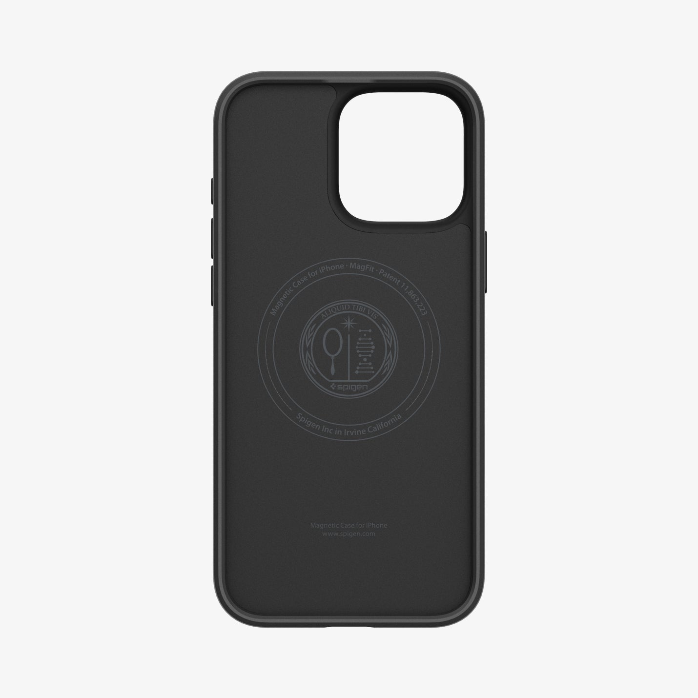ACS09116 - iPhone 16 Pro Case Liquid Air T (MagFit + Camera Control) in Matte Black showing the inner