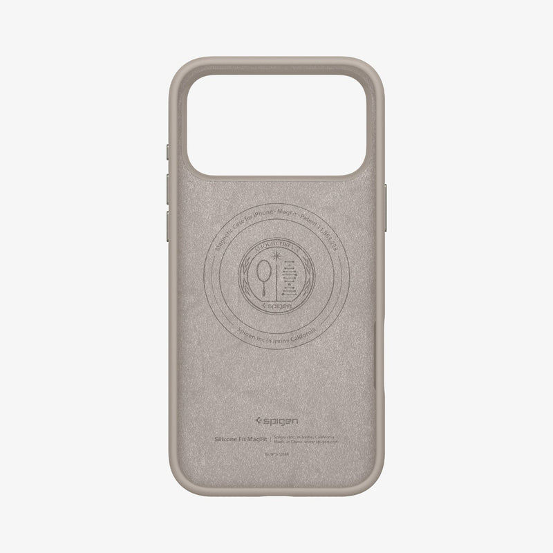 ACS09904 - iPhone 17 Pro Max Silicone Fit (MagFit) Case in stone showing the inside of case