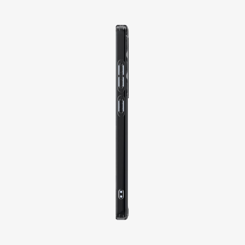 ACS08960 - Galaxy S25 Ultra Case Ultra Hybrid Metal Ring (MagFit) in Frost Black showing the side
