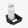 ACP10951 - Tesla Series - Sliding Console Organizer with Bottle Holder | TO220SC showing top view of organizer with water bottle inside