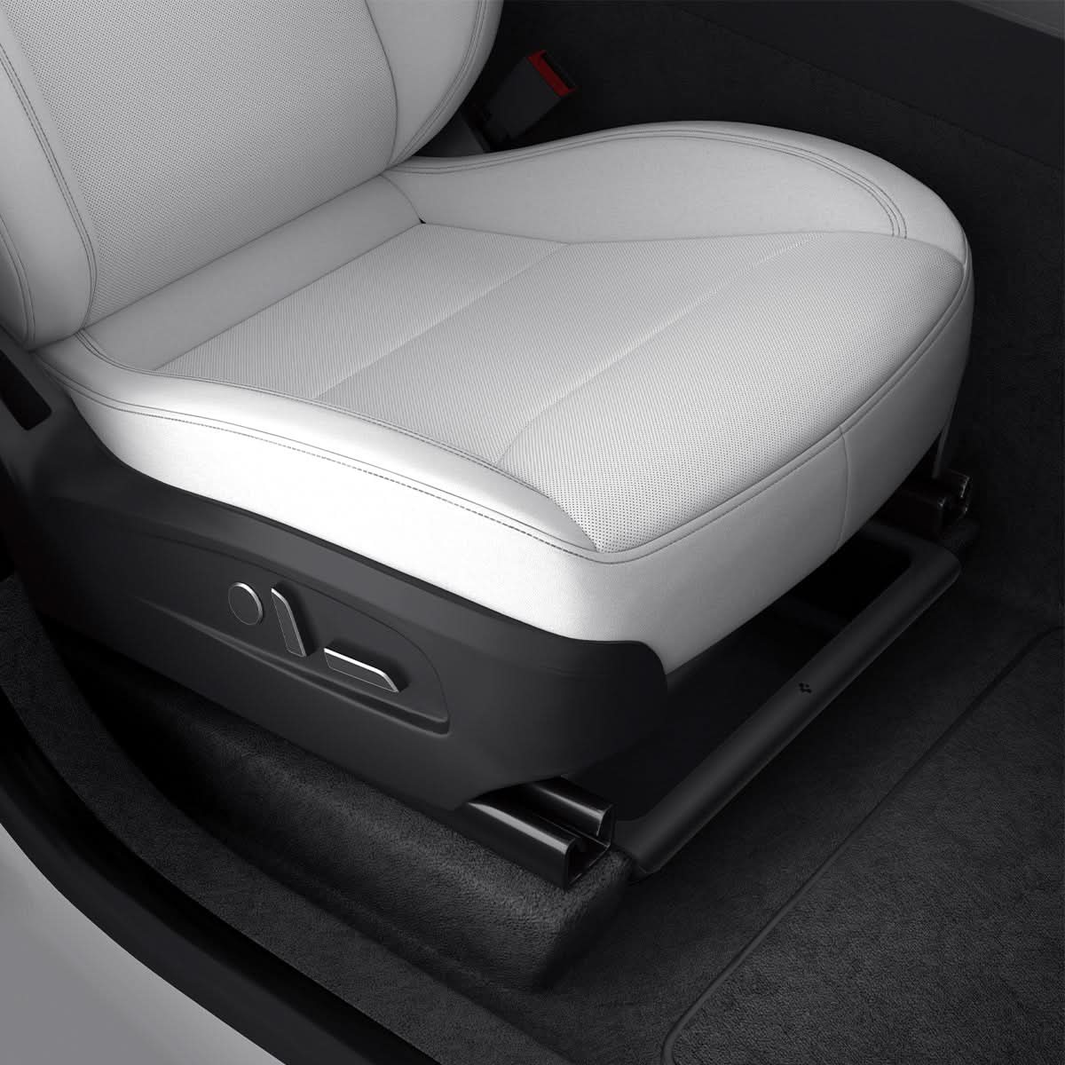ACP10638 - Model Y Juniper (2025+) 1PK Underseat Organizer Box | TO222J showing installed inside of car