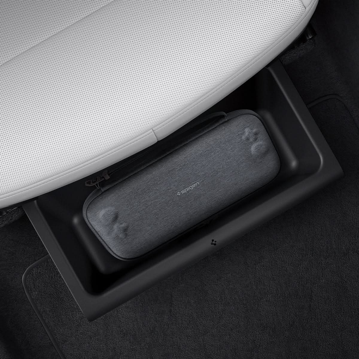 ACP10638 - Model Y Juniper (2025+) 1PK Underseat Organizer Box | TO222J showing gaming pouch is in the box