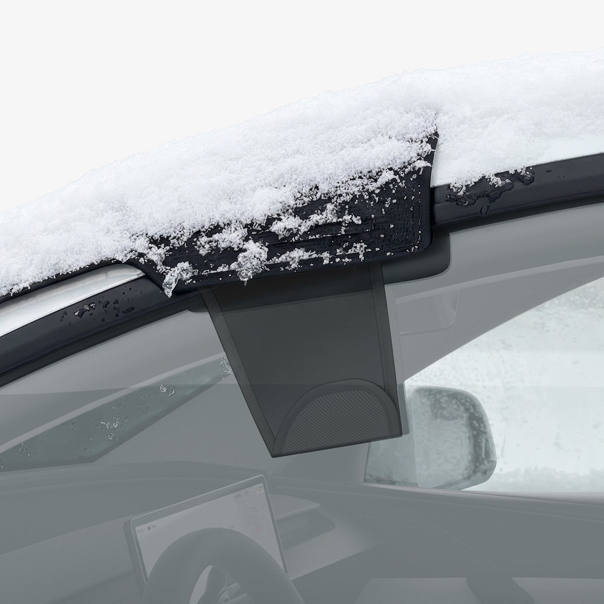 ACP10950 - Windshield Cover | WC100 in Black showing snow on the top