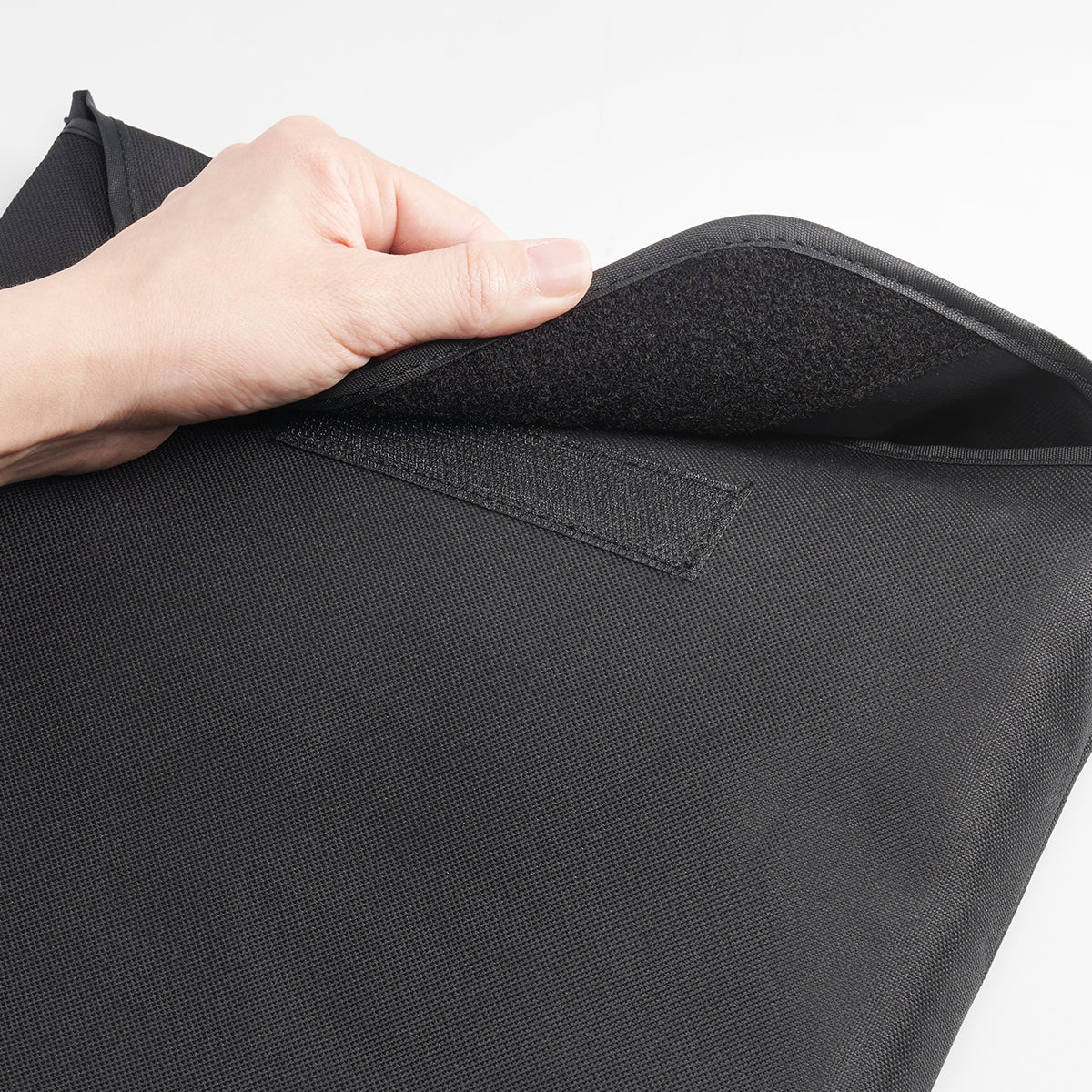 ACP10950 - Windshield Cover | WC100 in Black showing velcro