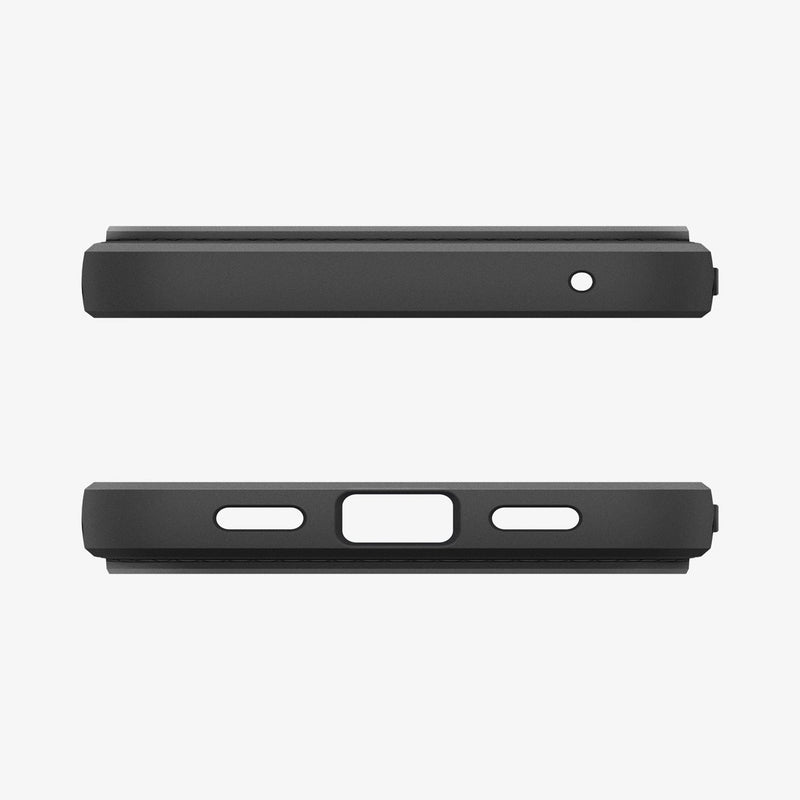 ACS09718 - Pixel 10 Pro XL Case Liquid Air (MagFit) in matte black showing the top and bottom of case