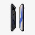 ACS09703 - Pixel 10 / Pixel 10 Pro Case Ultra Hybrid Metal Ring (MagFit) in frost black showing the sides, partial front and back