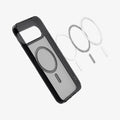 ACS09703 - Pixel 10 / Pixel 10 Pro Case Ultra Hybrid Metal Ring (MagFit) in frost black showing the inside magnet ring layers