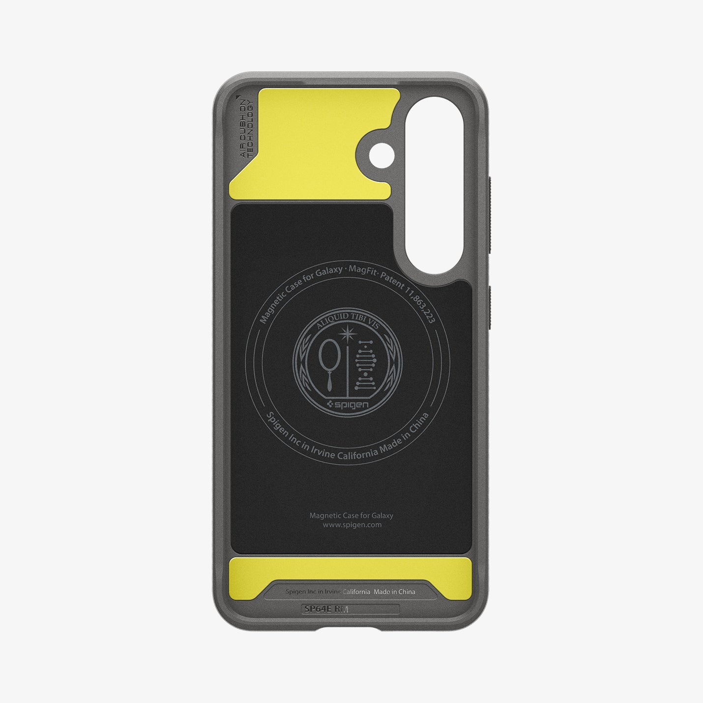 ACS08978 - Galaxy S25 Plus Case Rugged Armor (MagFit) in Marble Gray showing the inner