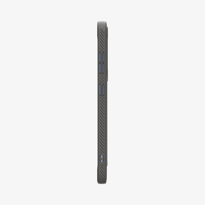 ACS08978 - Galaxy S25 Plus Case Rugged Armor (MagFit) in Marble Gray showing the side