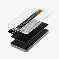 AGL11070 - Galaxy S26 Ultra GLAS.tR EZ Fit Pro | Privacy showing the installation tray hovering the phone