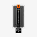 AGL11081 - Galaxy S26 Plus GLAS.tR EZ Fit Pro | Privacy showing the installation tray hovering the phone