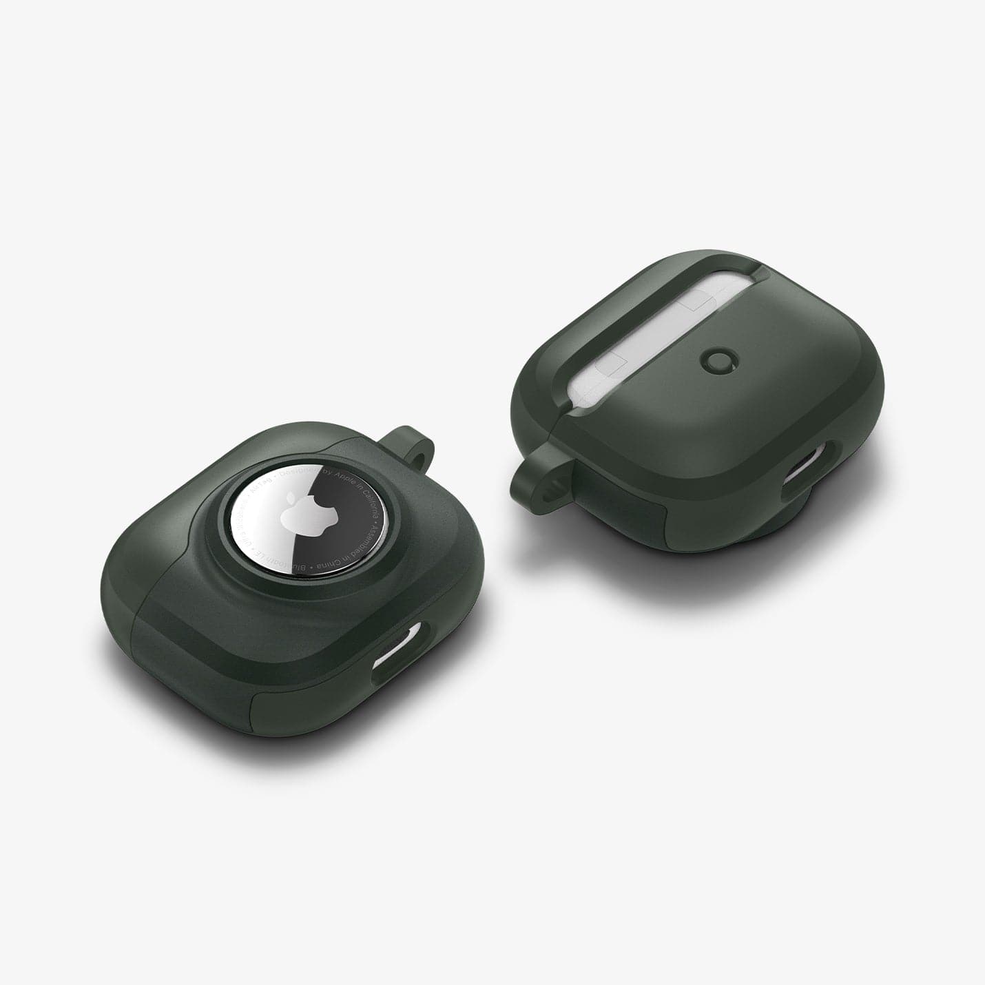 ACS04393 - Apple AirPods 3 Case Tag Armor Duo in military green showing the front, back and bottom