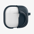ACS04392 - Apple AirPods 3 Case Tag Armor Duo in metal slate showing the front with case cut half open