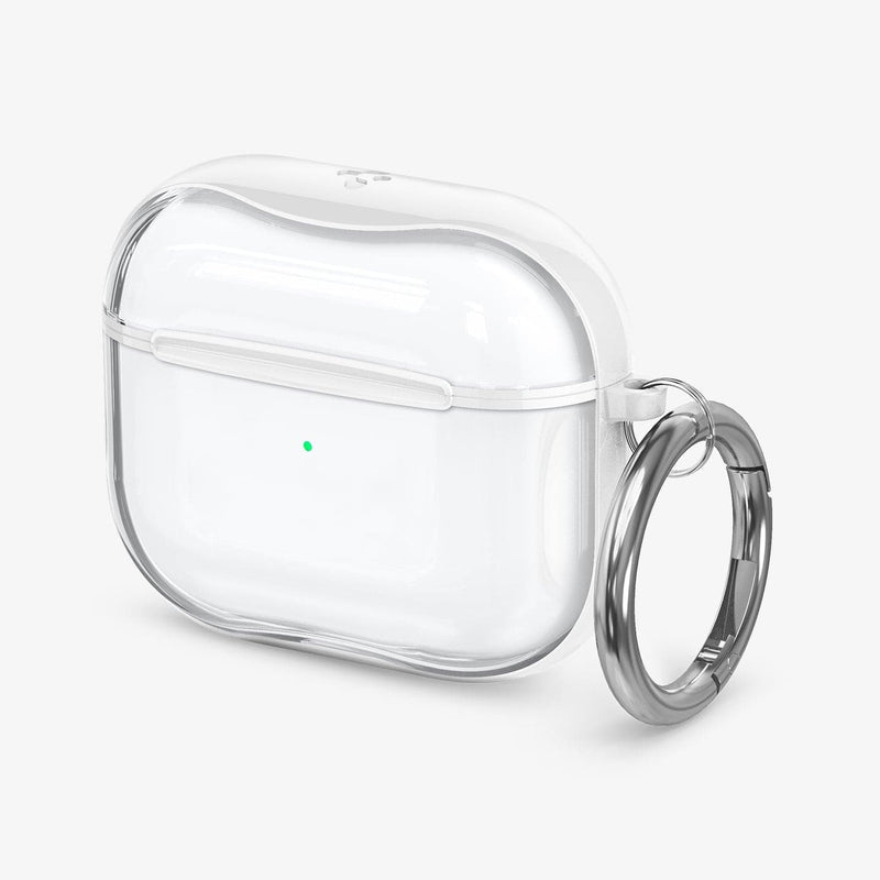 ASD01983 - Apple AirPods 3 Case Ultra Hybrid in jet white showing the front and keychain