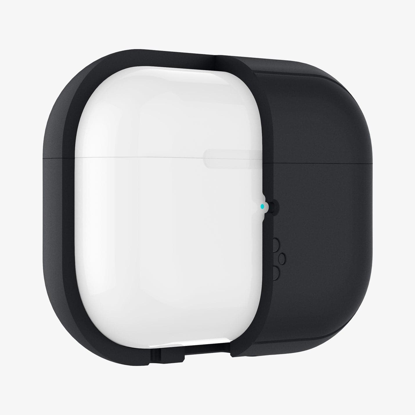 ACS05810 - Apple AirPods Pro 2 Case Silicone Fit + green strap showing the front with case cut half open