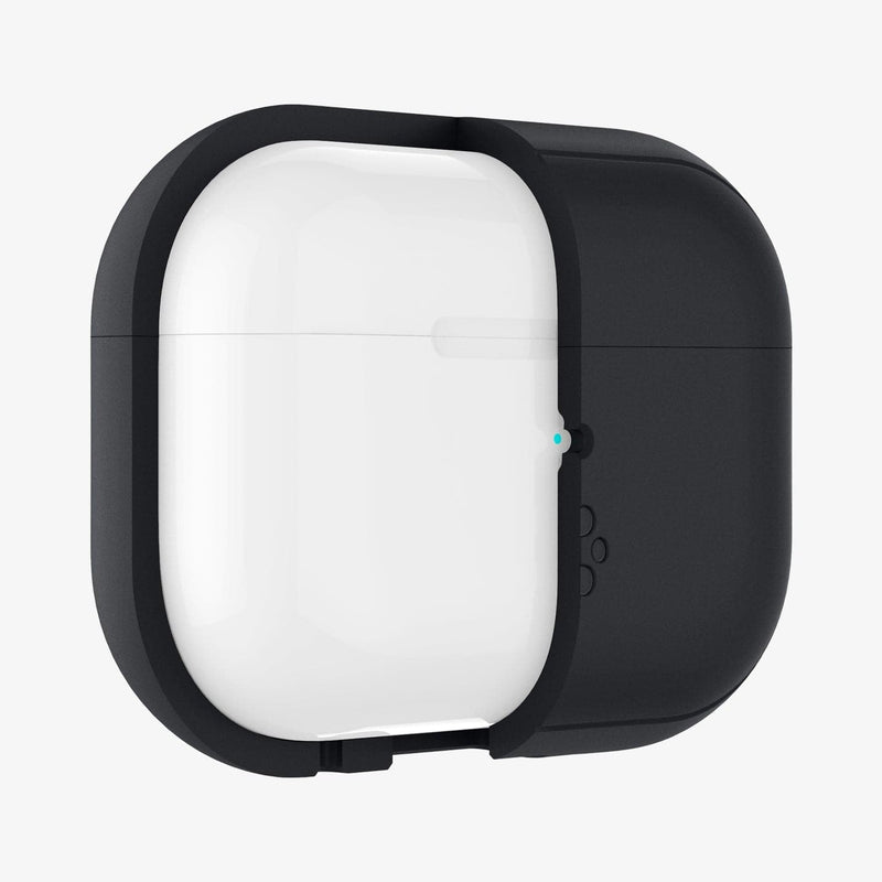 ACS05810 - Apple AirPods Pro 2 Case Silicone Fit + green strap showing the front with case cut half open