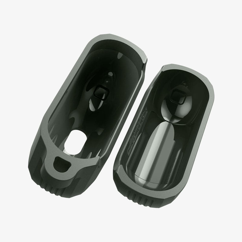 ASD01441 - Apple AirPods Pro Case Rugged Armor in military green showing the inside of case