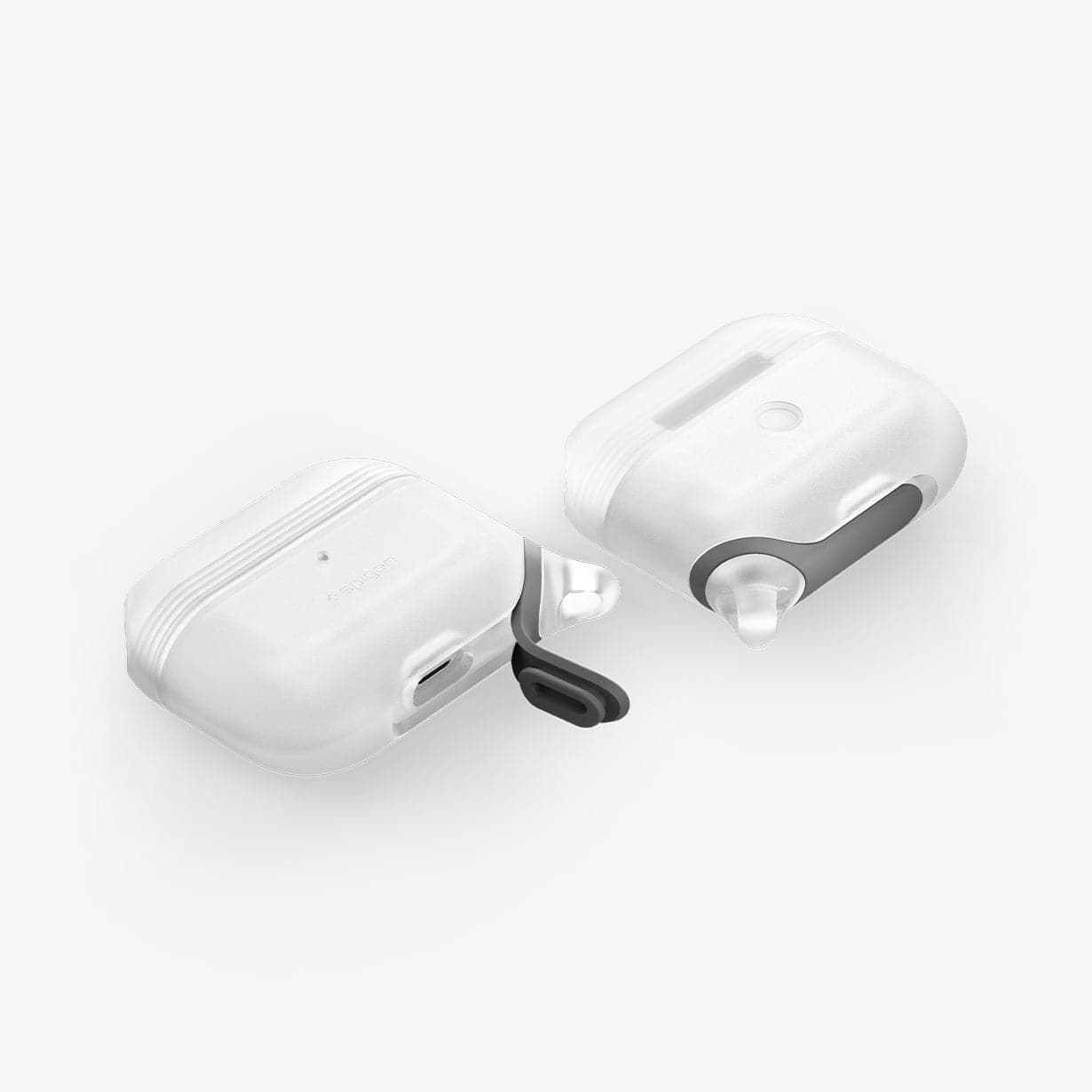 ASD02236 - Apple AirPods Pro / AirPods Pro 2 Case Slim Armor IP in frost clear showing the front, back and side