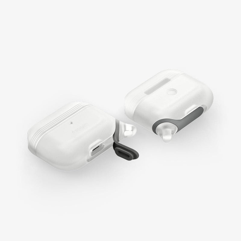 ASD02236 - Apple AirPods Pro / AirPods Pro 2 Case Slim Armor IP in frost clear showing the front, back and side