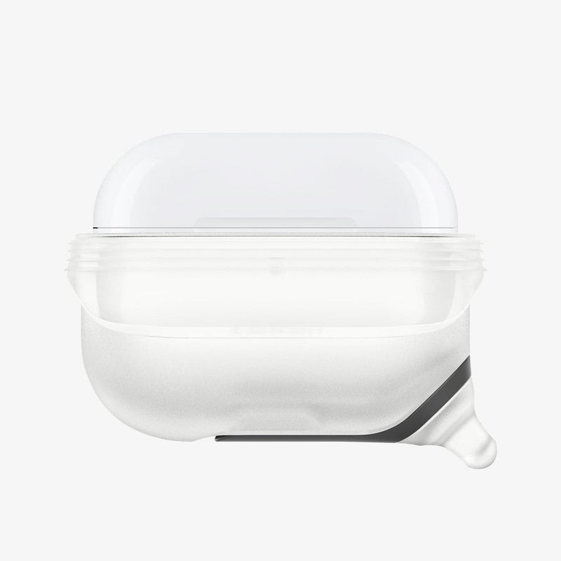 ASD02236 - Apple AirPods Pro / AirPods Pro 2 Case Slim Armor IP in frost clear showing the front with front flap pulled down