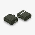 074CS26499 - Apple AirPods 1 / 2 Case Tough Armor in military green showing the front, back and sides