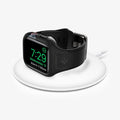 ACS04190 - Apple Watch Series (41mm) Case Liquid Air Pro in black showing the front with watch on wireless charger