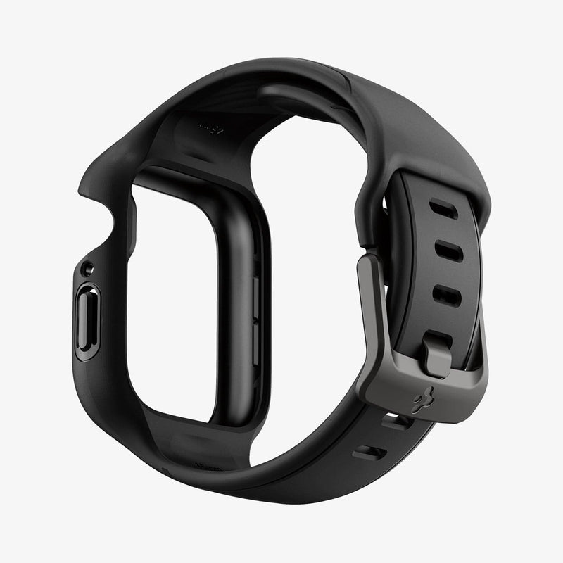 ACS04182 - Apple Watch Series (45mm) Case Liquid Air Pro in black showing the back with no watch face