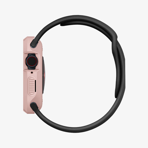 062CS24470 - Apple Watch Series (Apple Watch (45mm)) Case Rugged Armor in rose gold showing the side