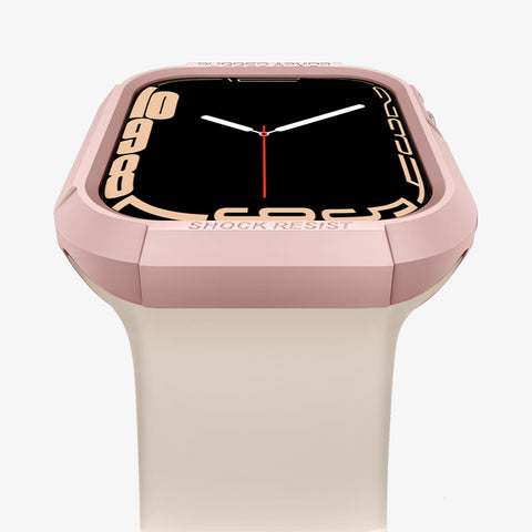062CS24470 - Apple Watch Series (Apple Watch (45mm)) Case Rugged Armor in rose gold showing the bottom and front