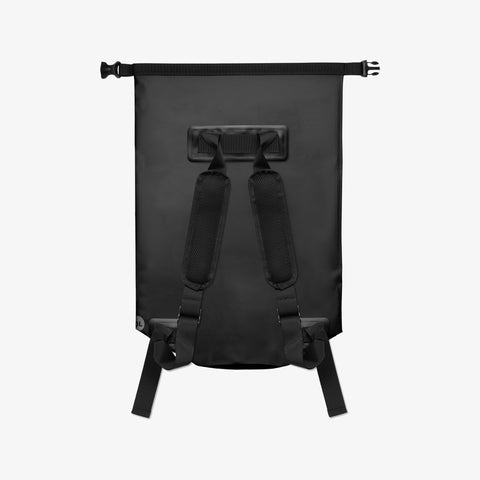 AMP07226 - AquaShield Waterproof Bag A631 in Black showing the back, double shoulder strap flipped