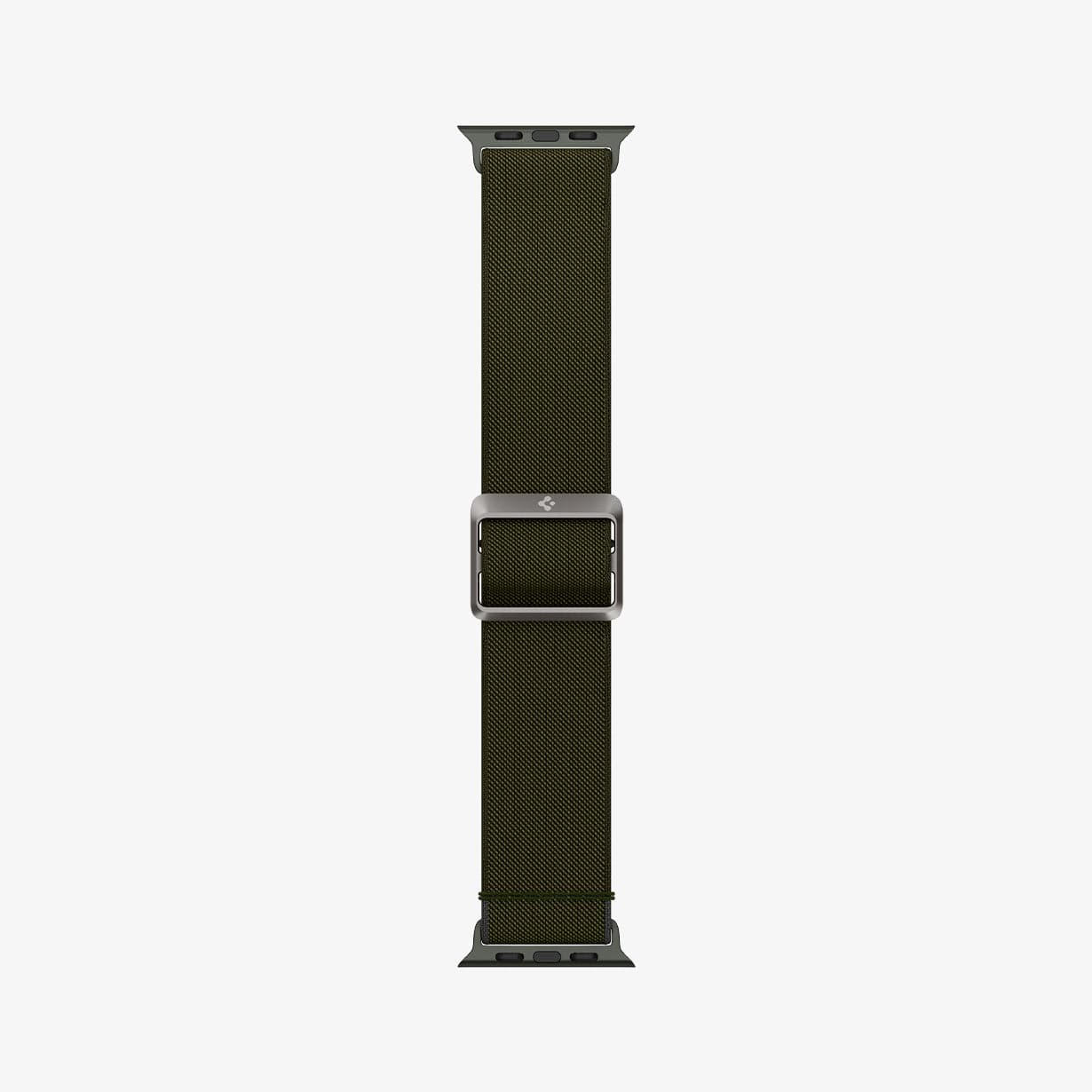 AMP02292 - Apple Watch Series (Apple Watch (41mm)/Apple Watch (38mm)) Watch Band Lite Fit in khaki showing the watch band laid out flat