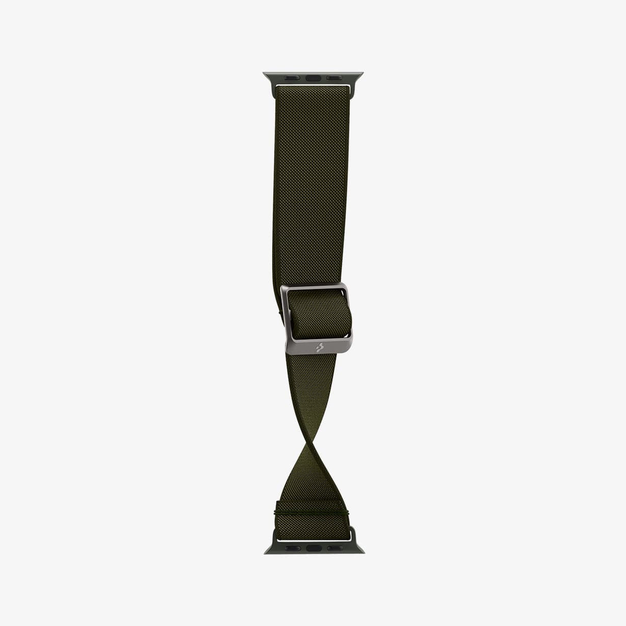 AMP02292 - Apple Watch Series (Apple Watch (41mm)/Apple Watch (38mm)) Watch Band Lite Fit in khaki showing the watch band bending to show the durability
